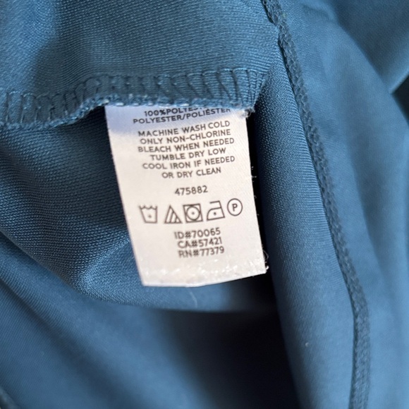 Ann Taylor Factory Teal V-Neck Blouse - Picture 3 of 6